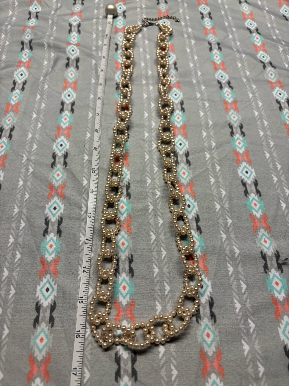 🧿Vintage Pink Freshwater Pearl Link Necklace - Picture 4 of 4